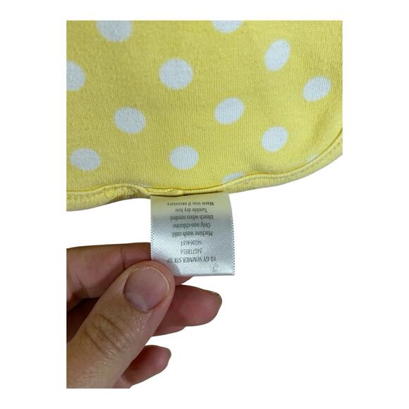 2010 Gymboree Baby Blanket Bumble Bee Daisy Yellow White Polka Dot Cotton - Picture 7 of 8